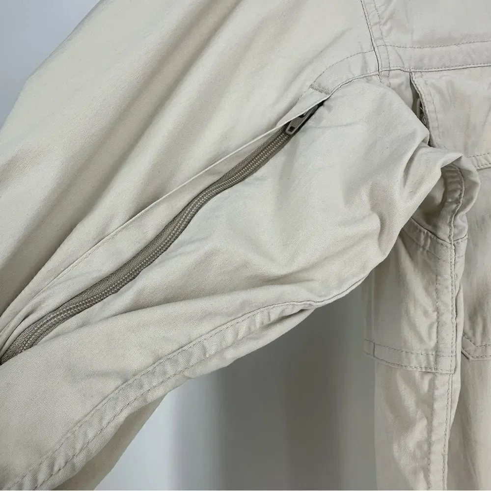 THE NORTH FACE *Damaged* Men’s Outdoor Hiking Light Tan Button Down Shirt Sz S